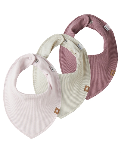 Name It - NBFYvette Rib hagesmæk 3-pak - Almond Milk/ Cradle Pink